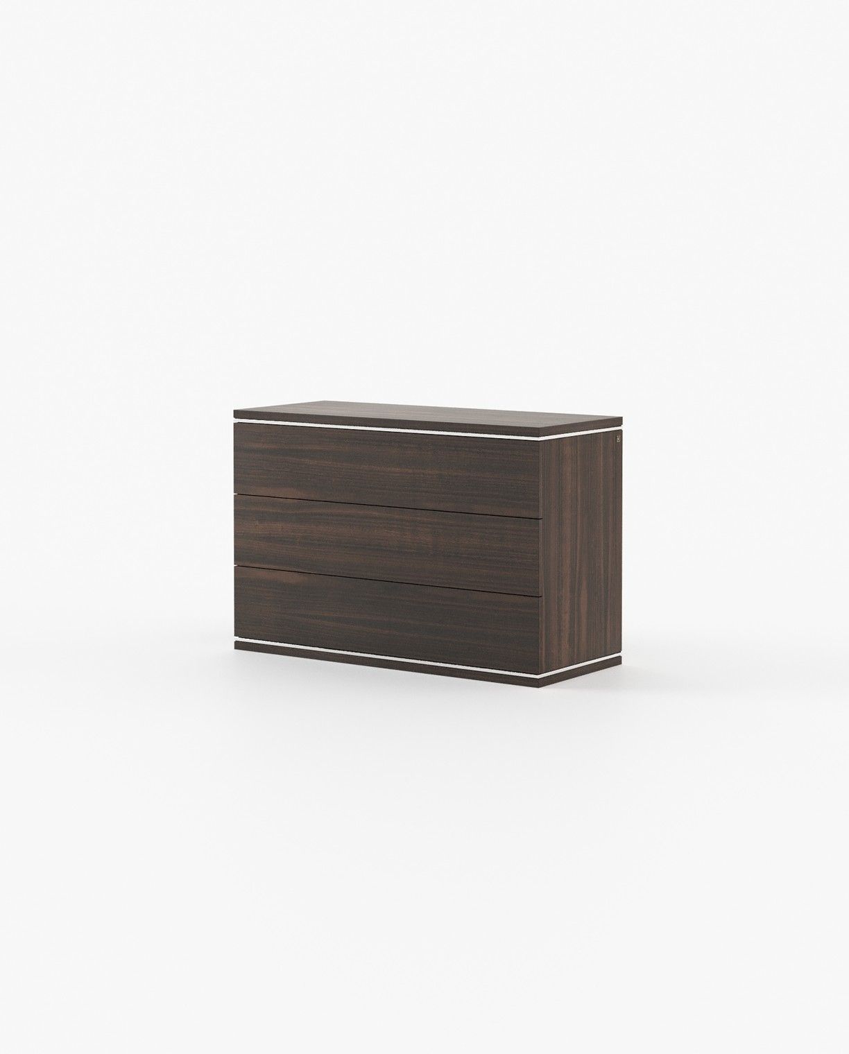 Laskasas DUANE Set of 3 Chest of Drawers Smoked Eucalyptus Veneer Matte - Araco Interiors