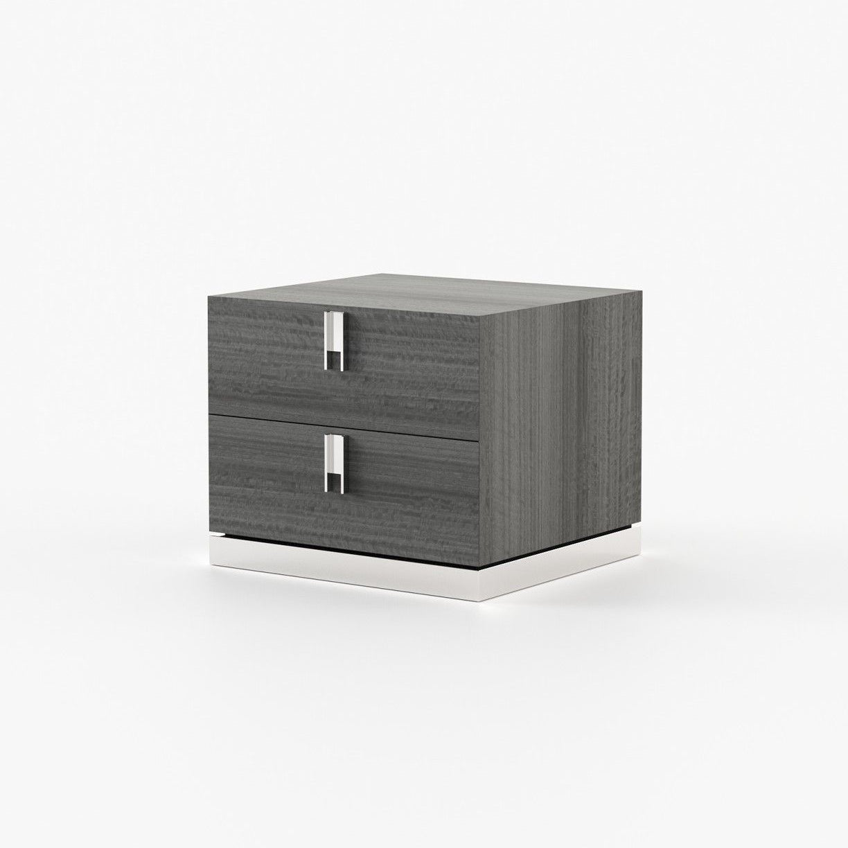 Laskasas EMILY Bedside Cabinet & Table Grey Eucalyptus Veneer Matte - Araco Interiors