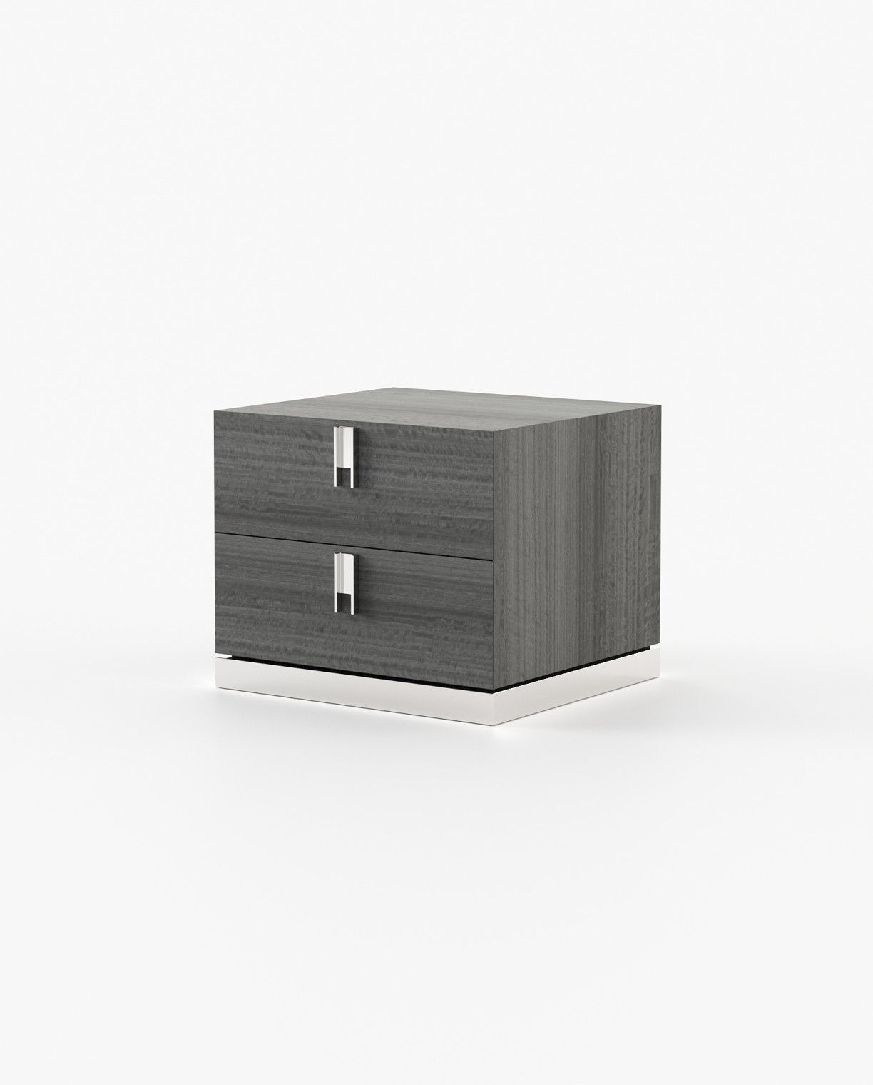 Laskasas EMILY Bedside Cabinet & Table Grey Eucalyptus Veneer Matte - Araco Interiors