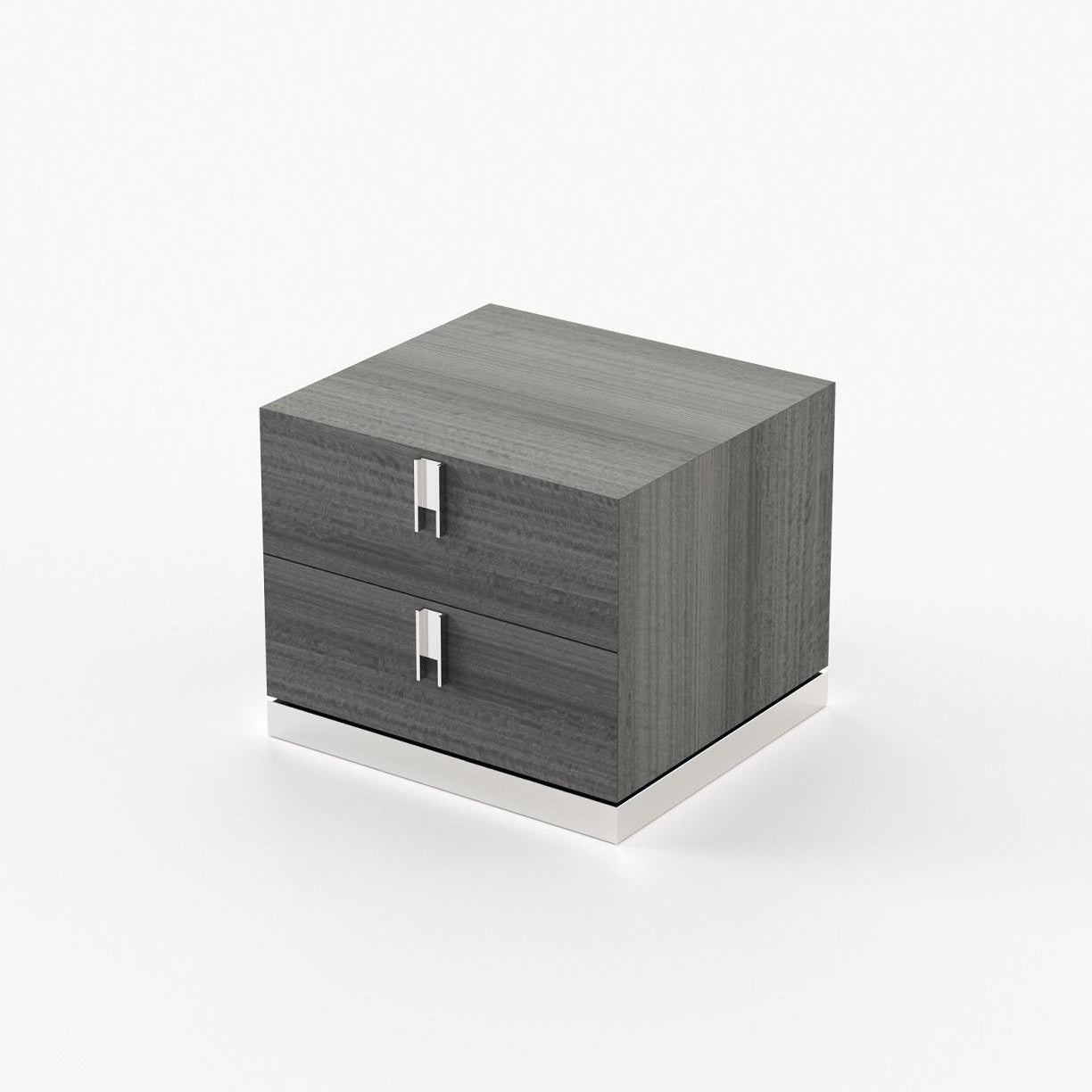 Laskasas EMILY Bedside Cabinet & Table Grey Eucalyptus Veneer Matte - Araco Interiors
