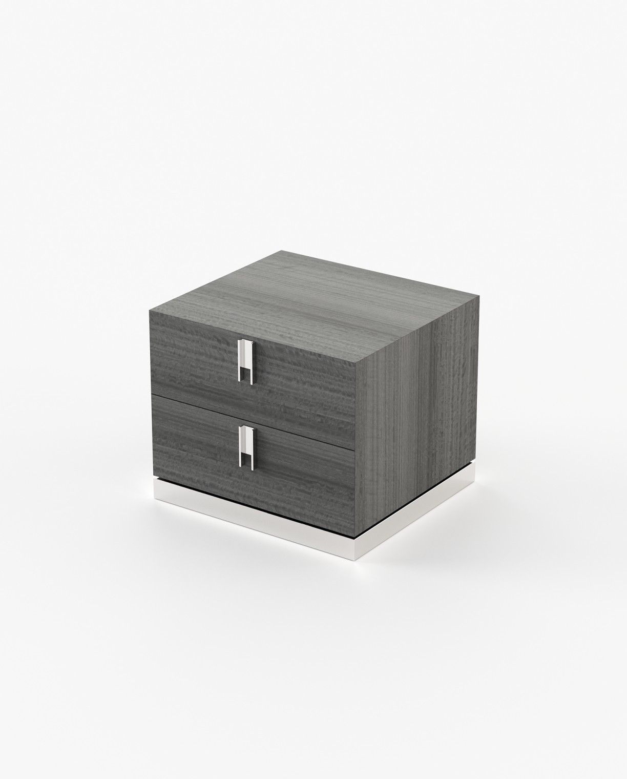 Laskasas EMILY Bedside Cabinet & Table Grey Eucalyptus Veneer Matte - Araco Interiors