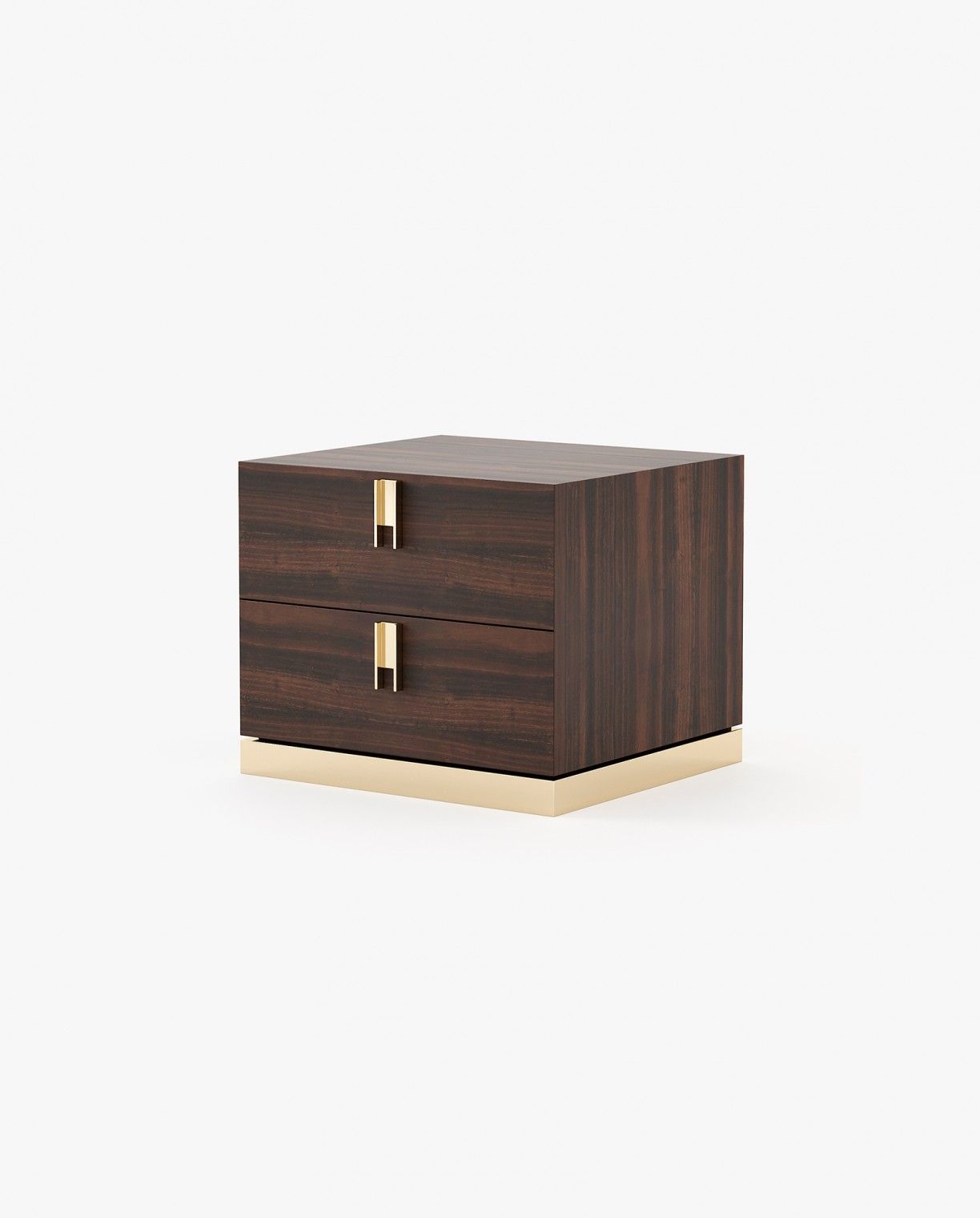 Laskasas EMILY Bedside Cabinet & Table Smoked Eucalyptus Veneer Matte - Araco Interiors