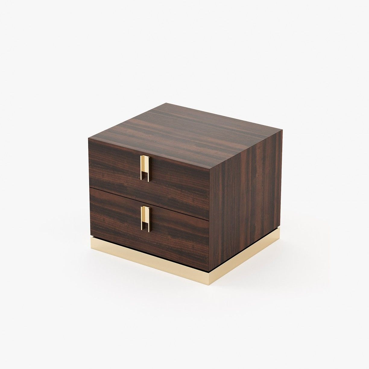 Laskasas EMILY Bedside Cabinet & Table Smoked Eucalyptus Veneer Matte - Araco Interiors