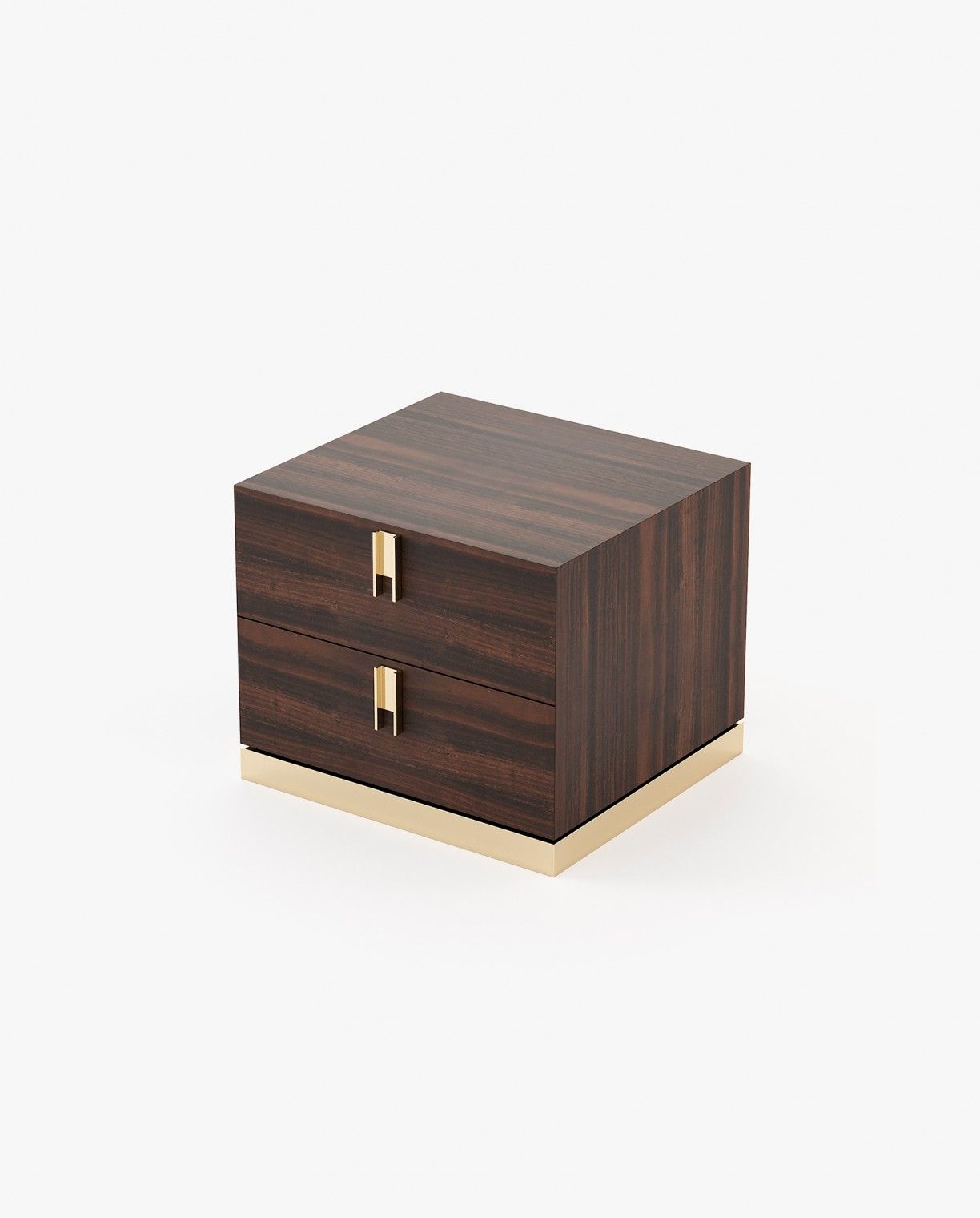 Laskasas EMILY Bedside Cabinet & Table Smoked Eucalyptus Veneer Matte - Araco Interiors