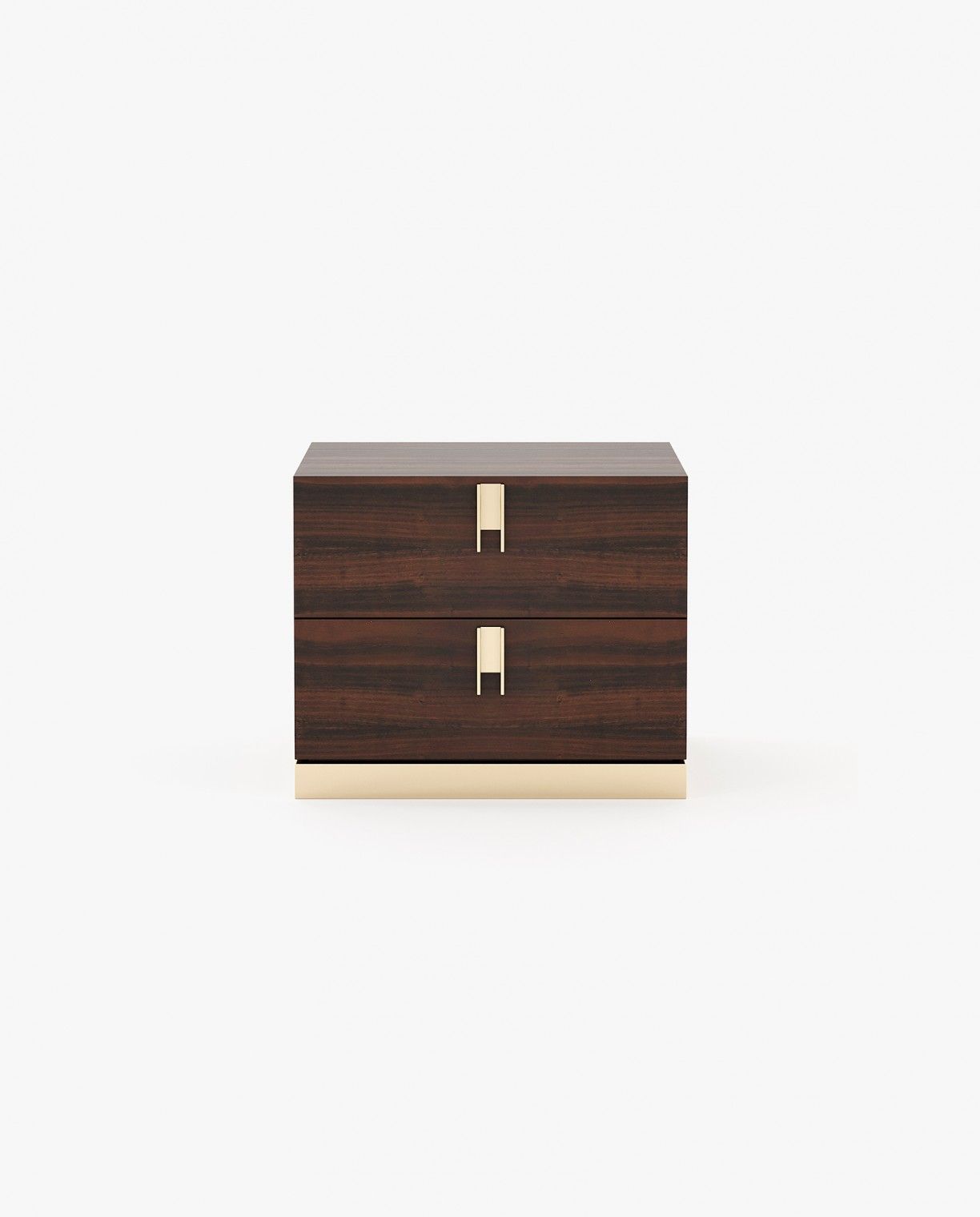 Laskasas EMILY Bedside Cabinet & Table Smoked Eucalyptus Veneer Matte - Araco Interiors