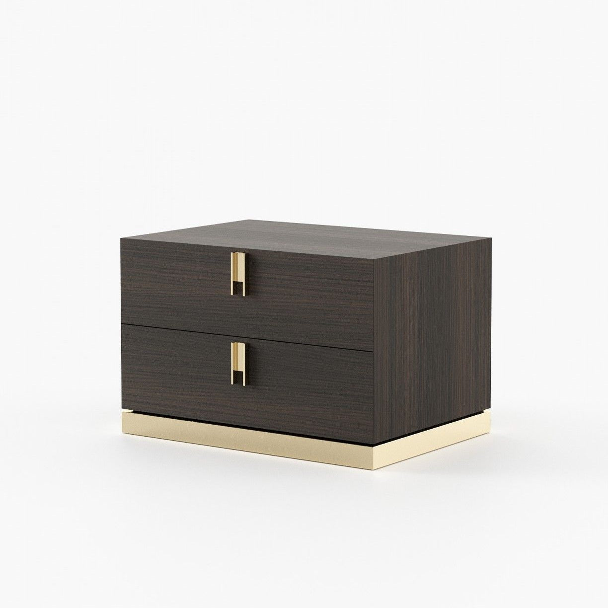 Laskasas EMILY Bedside Cabinet & Table Smoked Oak Veneer Matte - Araco Interiors