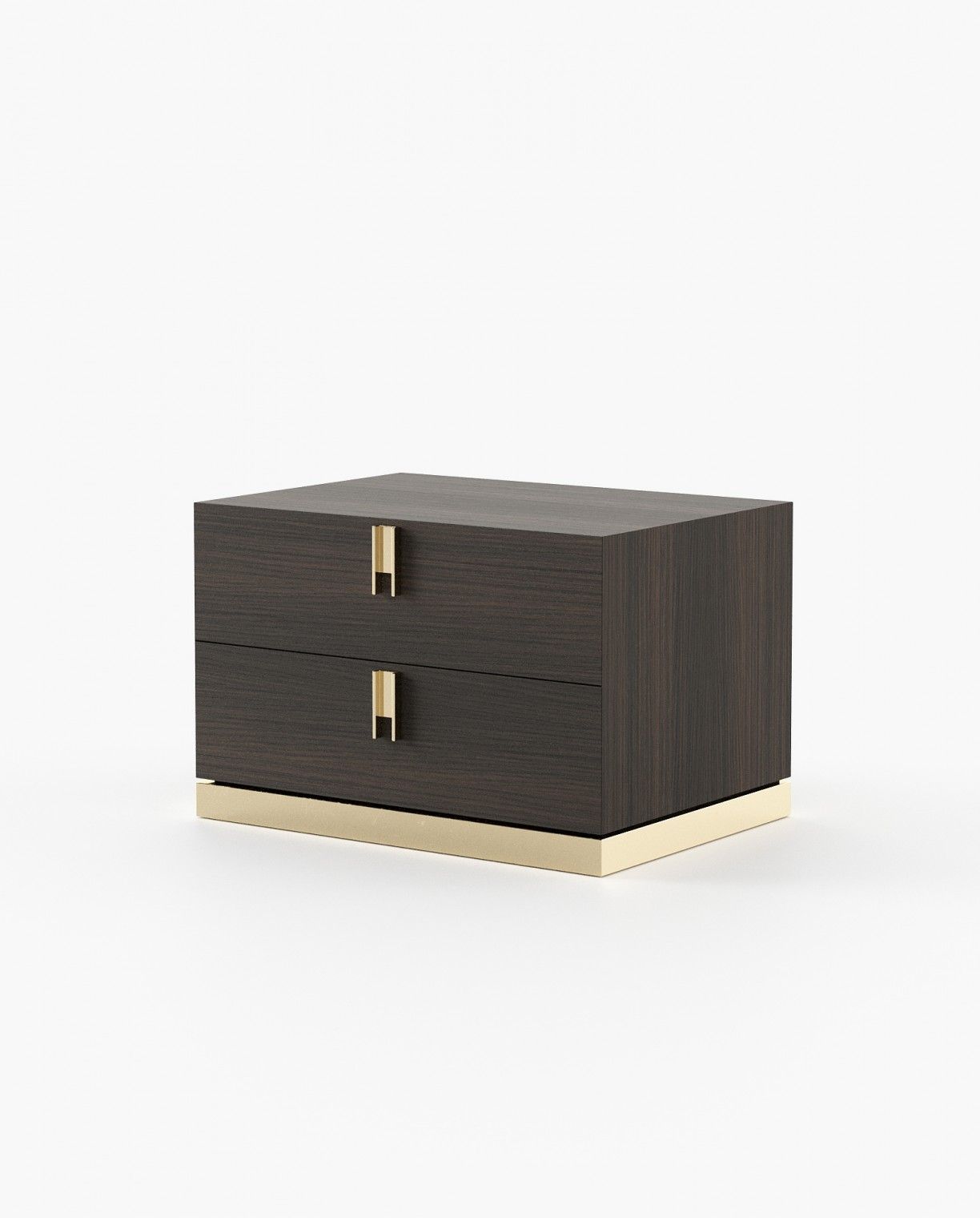 Laskasas EMILY Bedside Cabinet & Table Smoked Oak Veneer Matte - Araco Interiors
