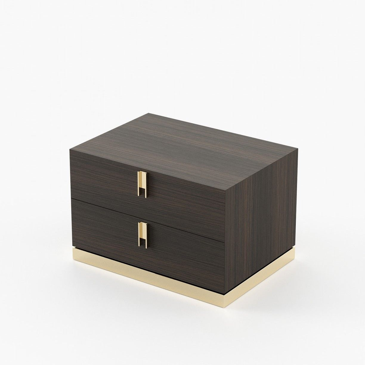 Laskasas EMILY Bedside Cabinet & Table Smoked Oak Veneer Matte - Araco Interiors