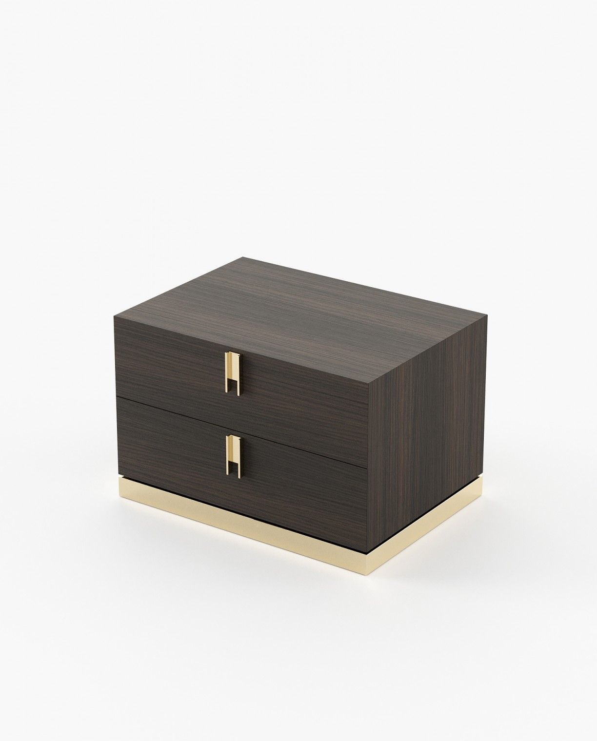 Laskasas EMILY Bedside Cabinet & Table Smoked Oak Veneer Matte - Araco Interiors