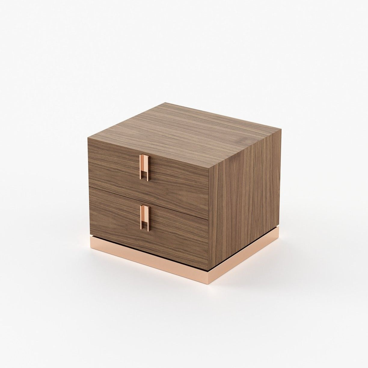 Laskasas EMILY Bedside Cabinet & Table Walnut Veneer Matte - Araco Interiors