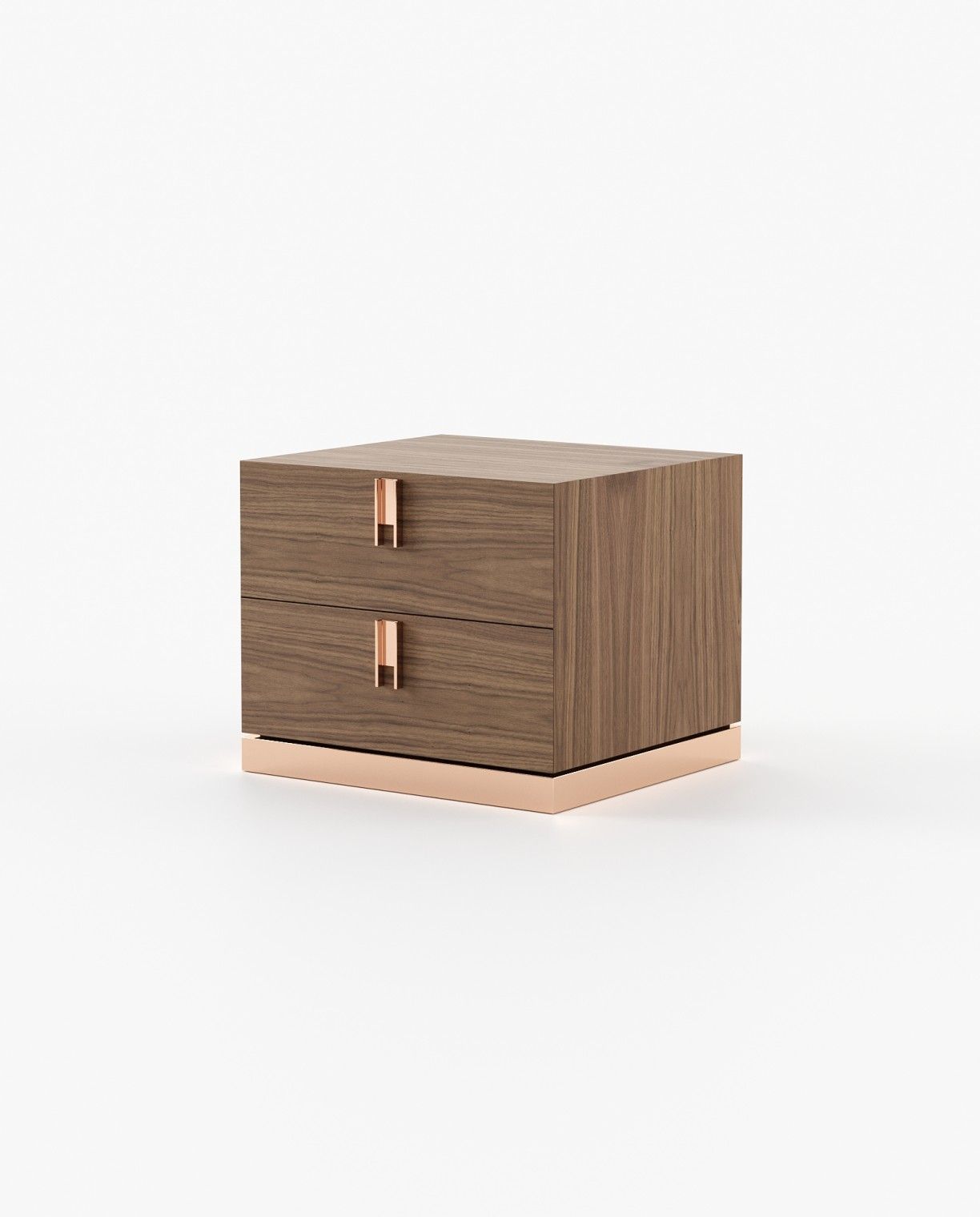Laskasas EMILY Bedside Cabinet & Table Walnut Veneer Matte - Araco Interiors