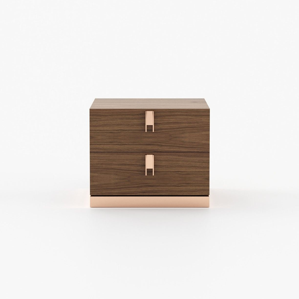Laskasas EMILY Bedside Cabinet & Table Walnut Veneer Matte - Araco Interiors