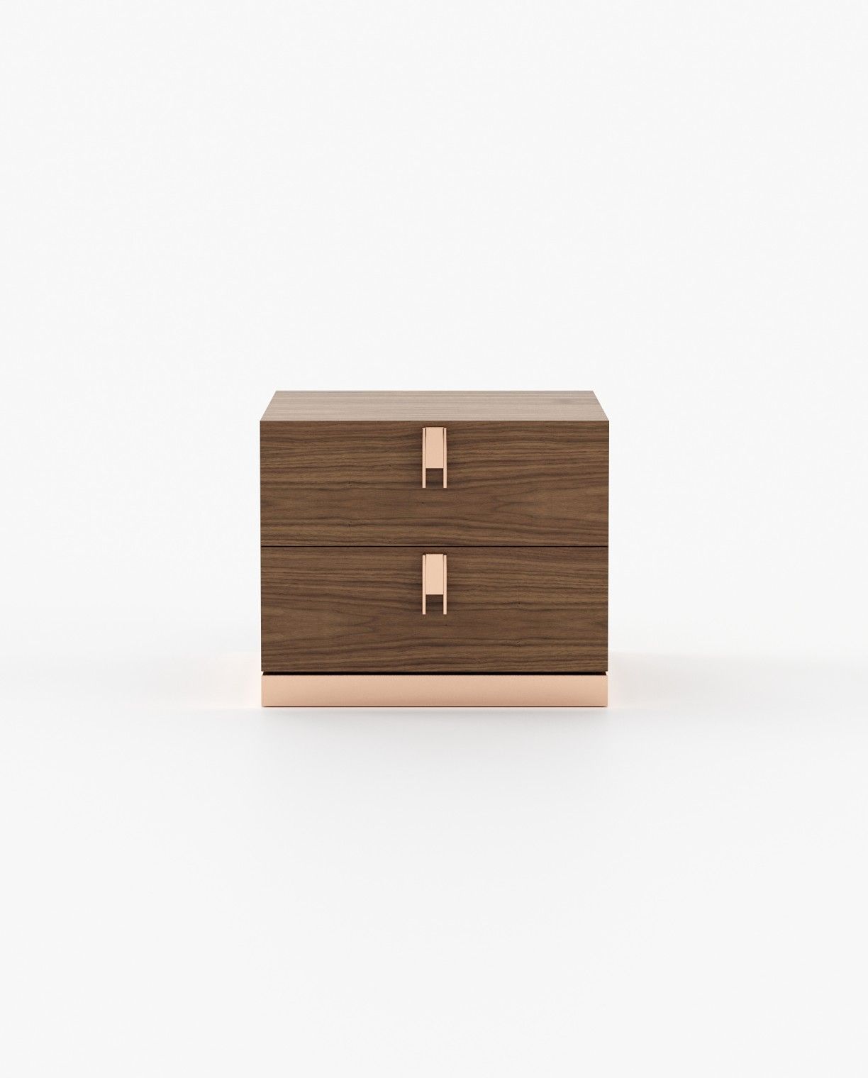 Laskasas EMILY Bedside Cabinet & Table Walnut Veneer Matte - Araco Interiors
