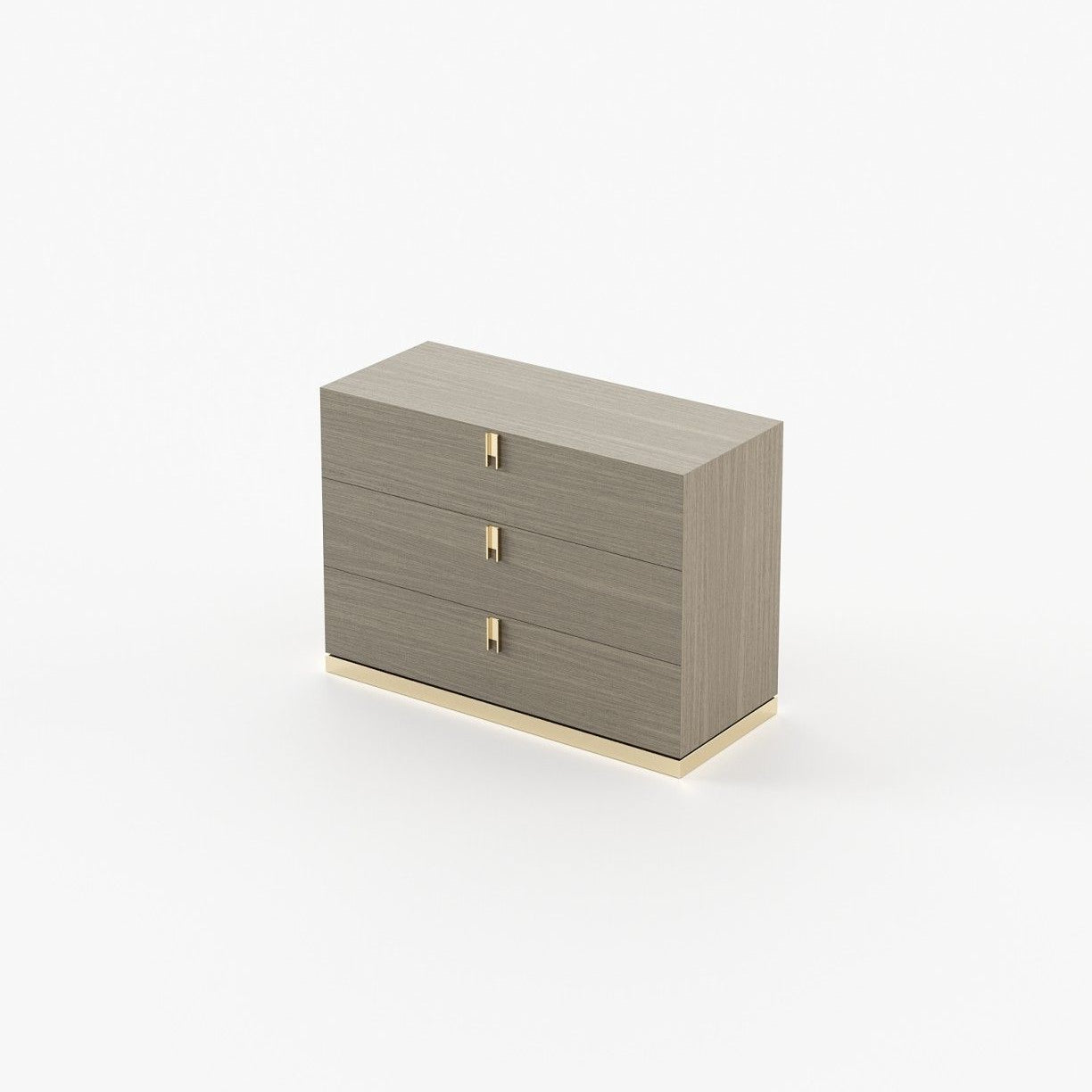 Laskasas EMILY Set of 3 Chest of Drawers Aged Oak Veneer Matte - Araco Interiors