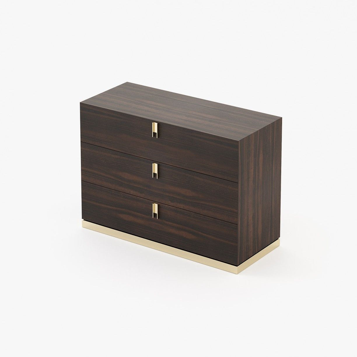 Laskasas EMILY Set of 3 Chest of Drawers Smoked Eucalyptus Veneer Matte - Araco Interiors