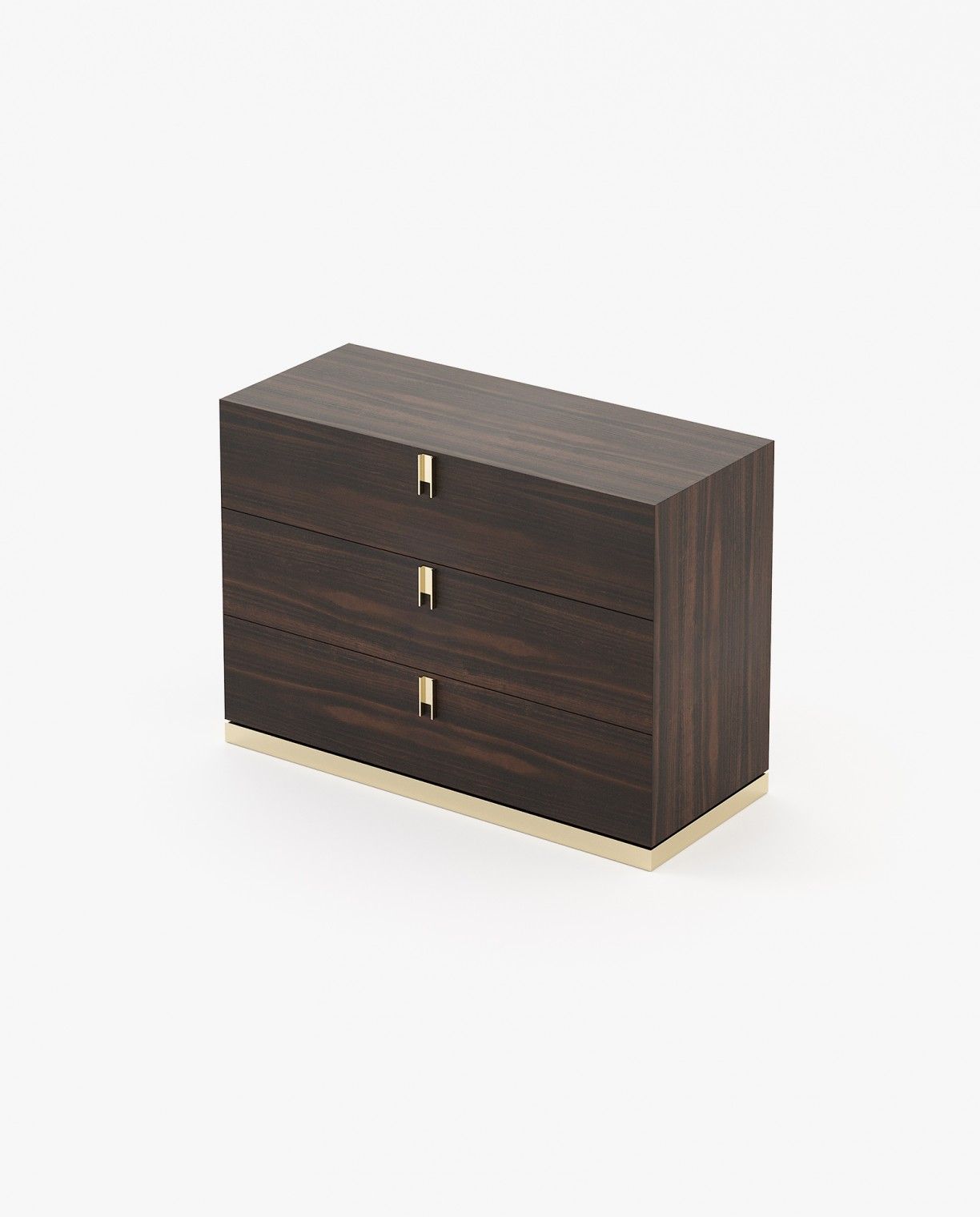 Laskasas EMILY Set of 3 Chest of Drawers Smoked Eucalyptus Veneer Matte - Araco Interiors