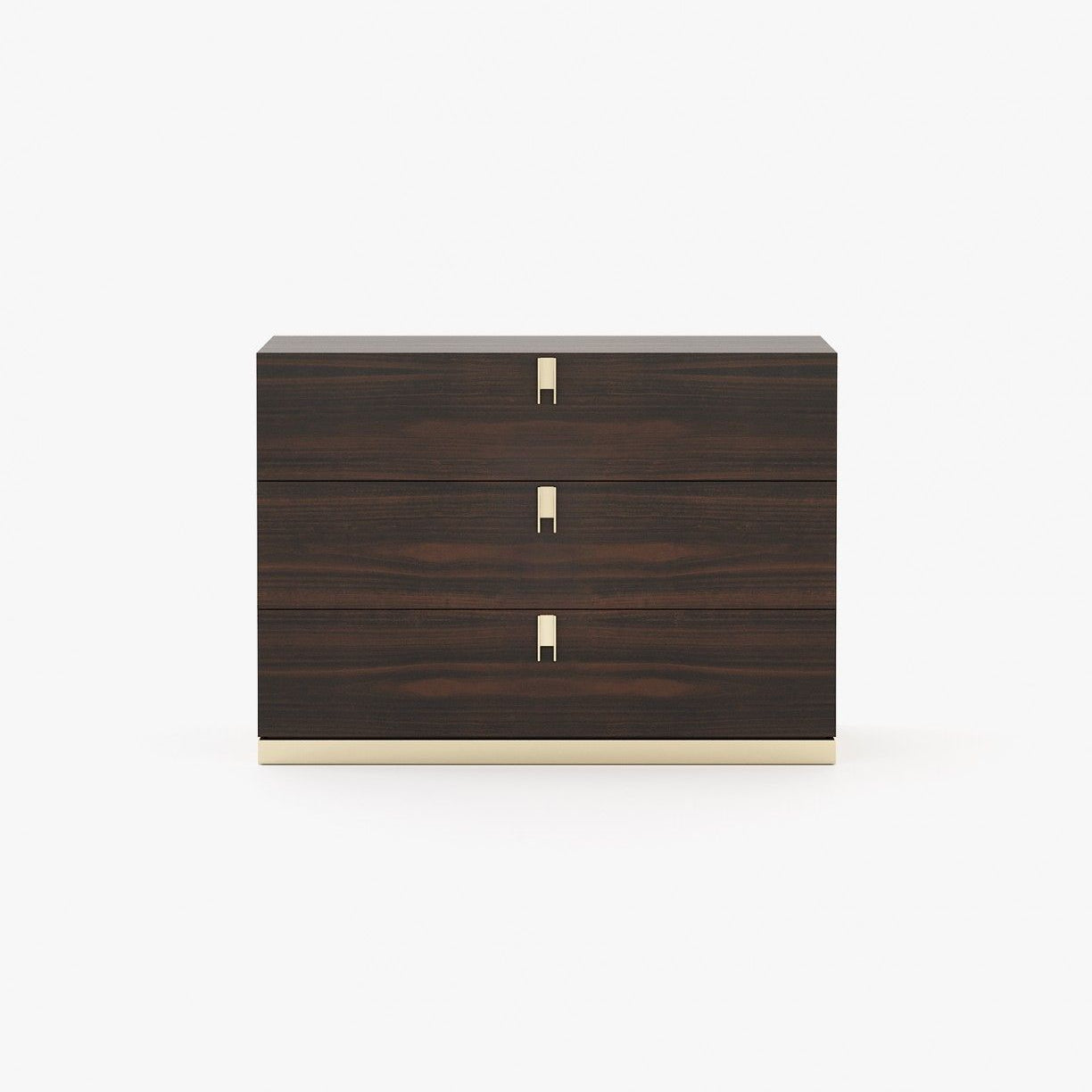 Laskasas EMILY Set of 3 Chest of Drawers Smoked Eucalyptus Veneer Matte - Araco Interiors