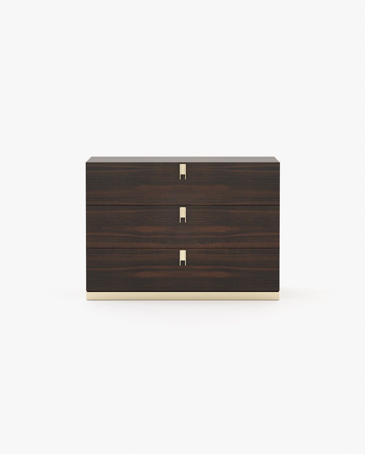 Laskasas EMILY Set of 3 Chest of Drawers Smoked Eucalyptus Veneer Matte - Araco Interiors