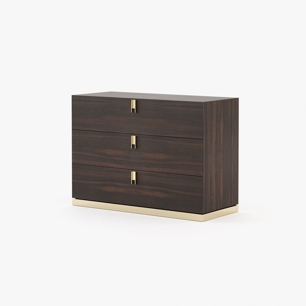 Laskasas EMILY Set of 3 Chest of Drawers Smoked Eucalyptus Veneer Matte - Araco Interiors