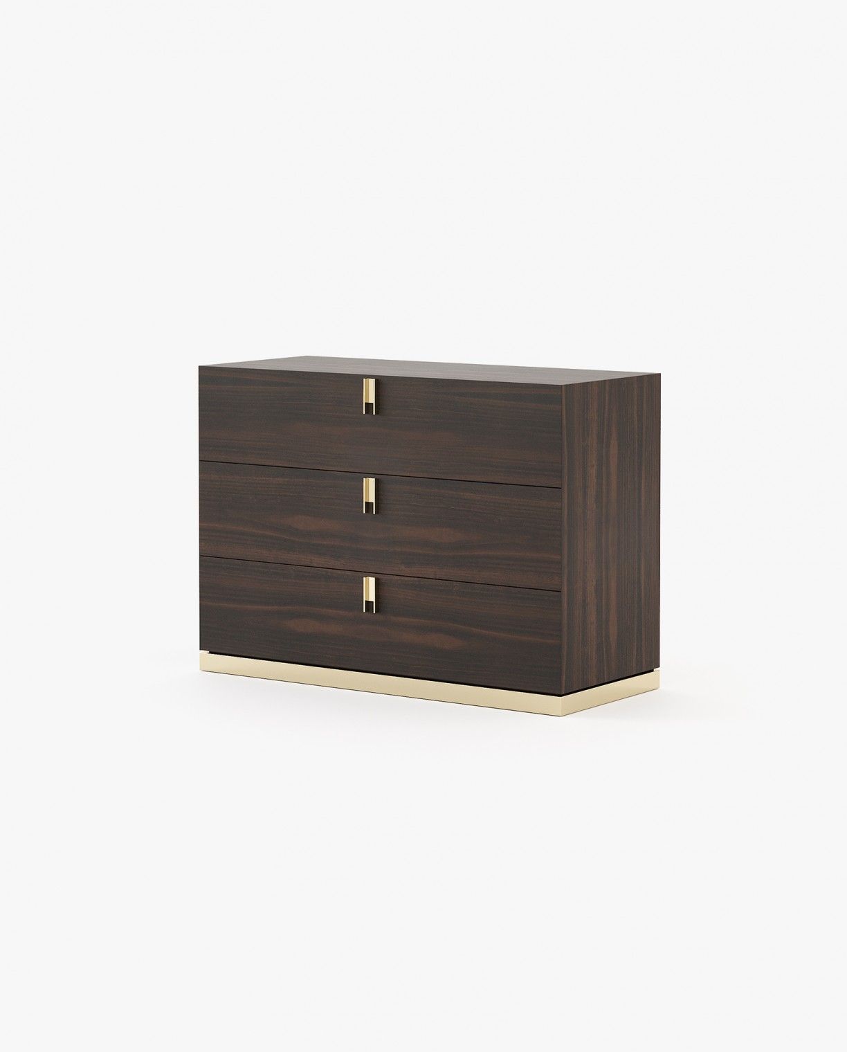 Laskasas EMILY Set of 3 Chest of Drawers Smoked Eucalyptus Veneer Matte - Araco Interiors