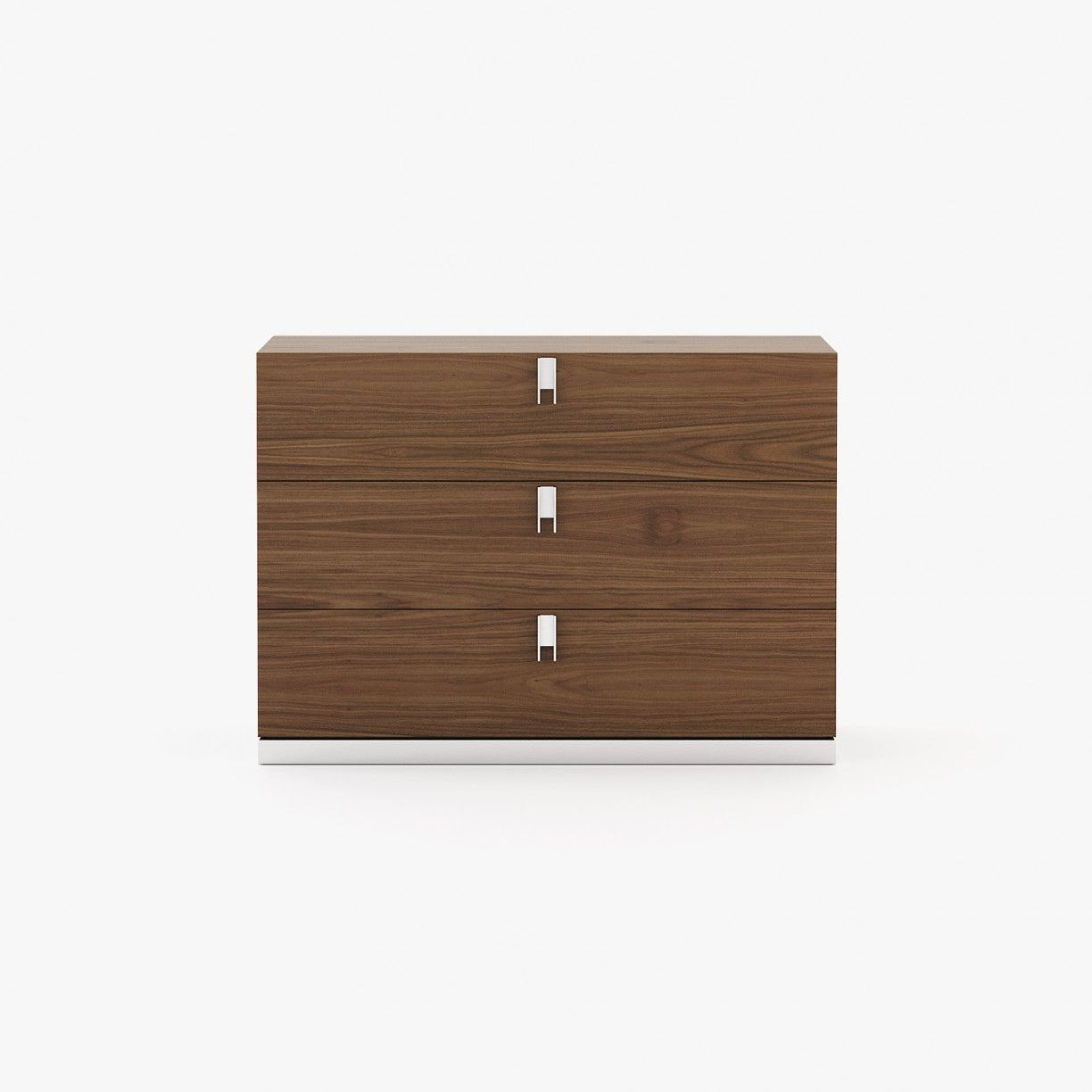 Laskasas EMILY Set of 3 Chest of Drawers Walnut Veneer Matte - Araco Interiors