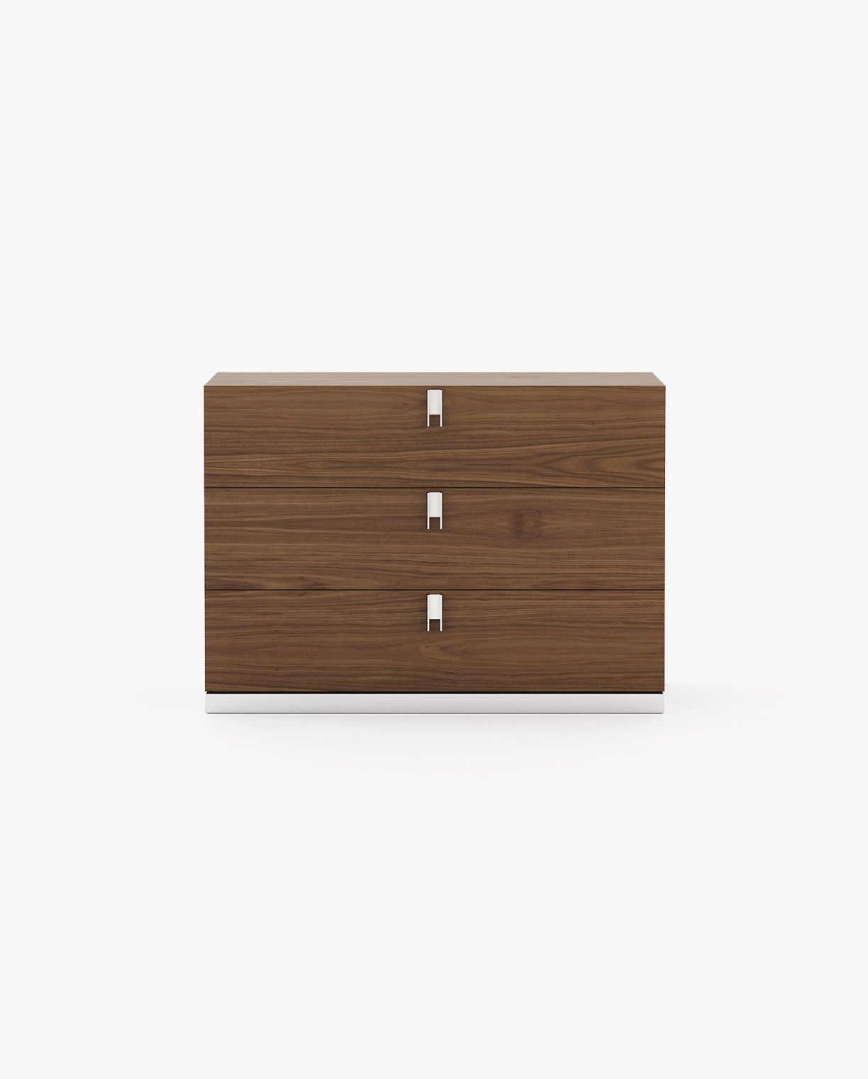 Laskasas EMILY Set of 3 Chest of Drawers Walnut Veneer Matte - Araco Interiors