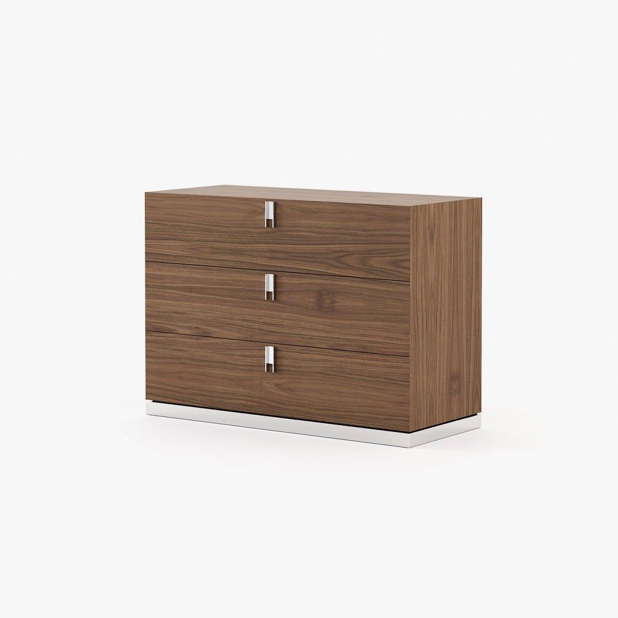 Laskasas EMILY Set of 3 Chest of Drawers Walnut Veneer Matte - Araco Interiors