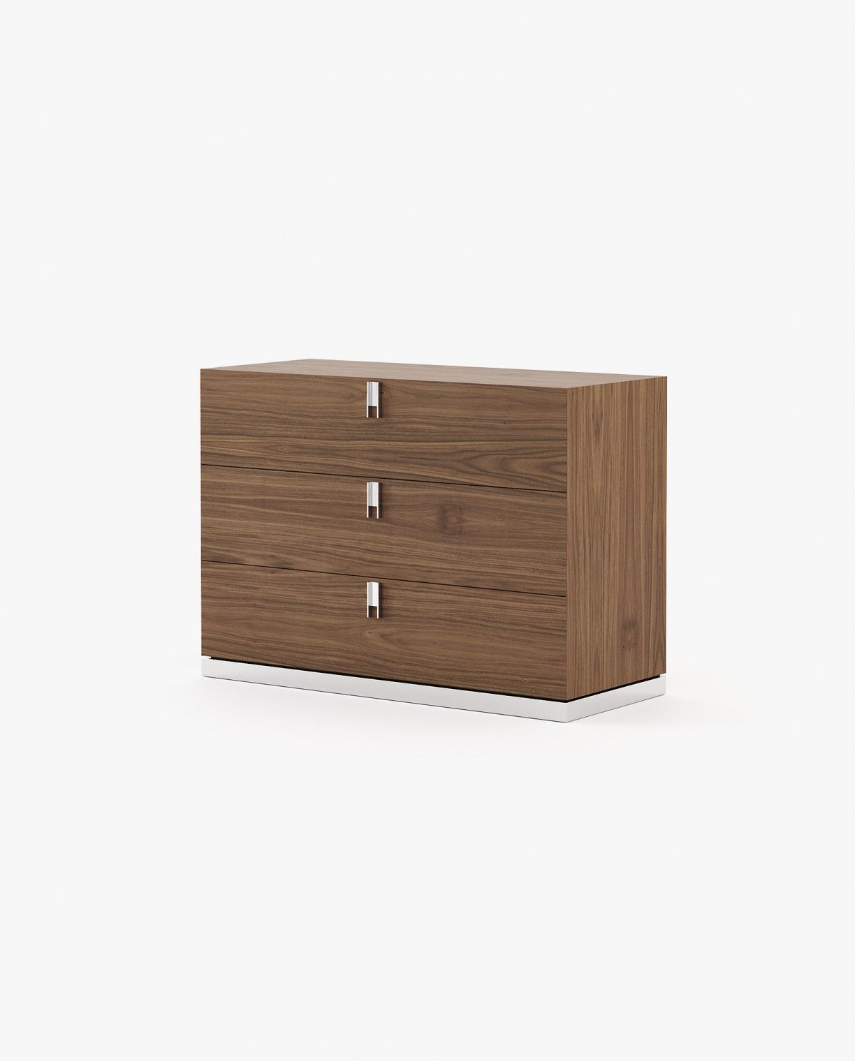 Laskasas EMILY Set of 3 Chest of Drawers Walnut Veneer Matte - Araco Interiors