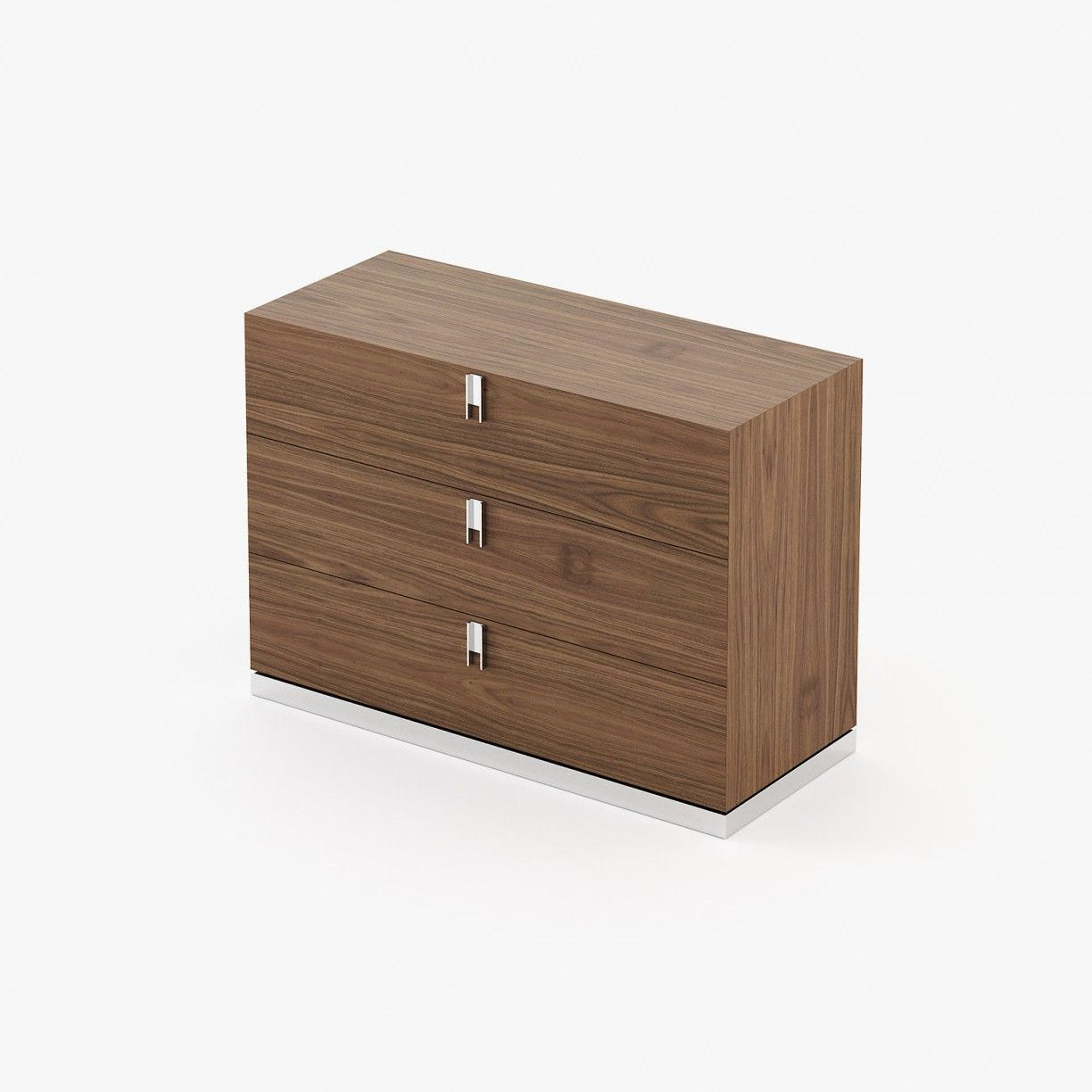 Laskasas EMILY Set of 3 Chest of Drawers Walnut Veneer Matte - Araco Interiors