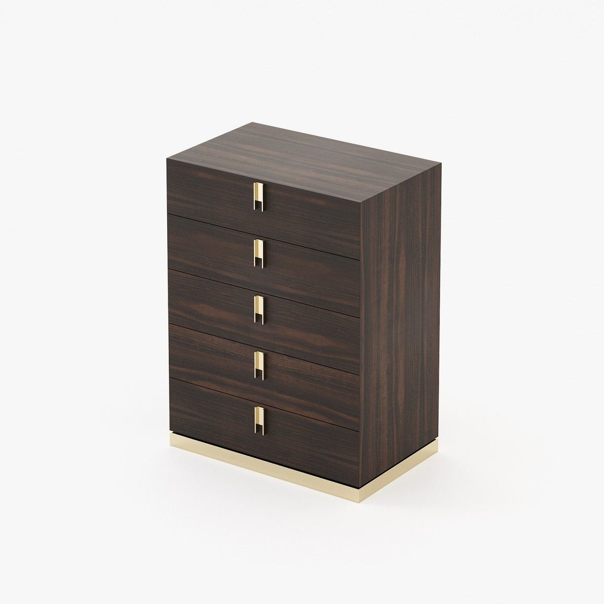 Laskasas EMILY Tallboy Chest of Drawers Smoked Eucalyptus Veneer Matte - Araco Interiors