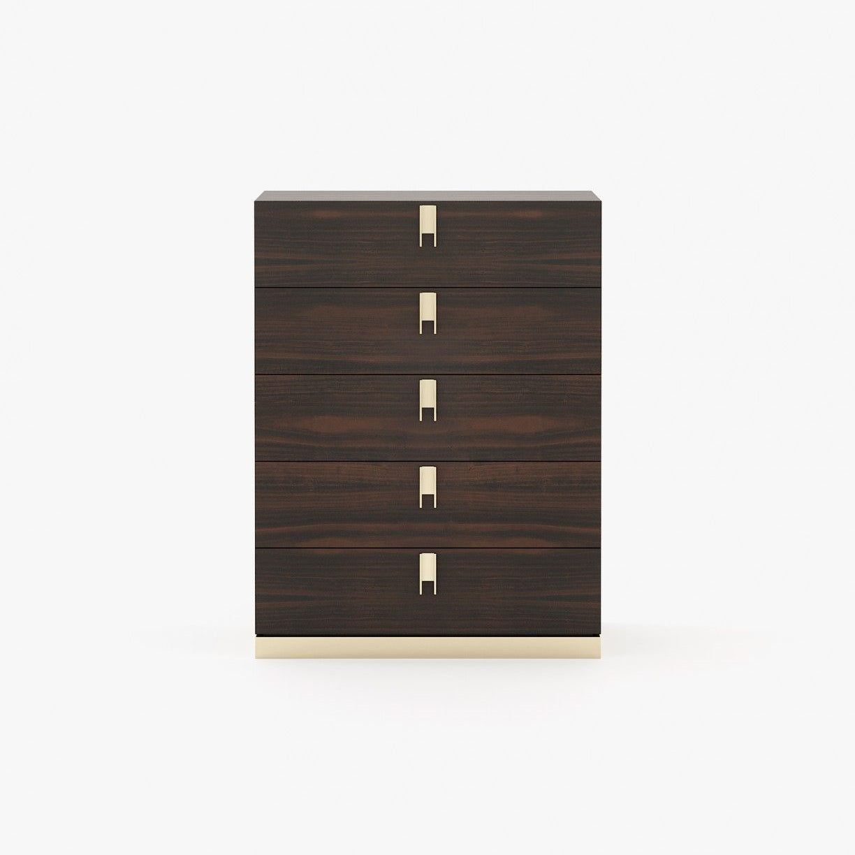 Laskasas EMILY Tallboy Chest of Drawers Smoked Eucalyptus Veneer Matte - Araco Interiors