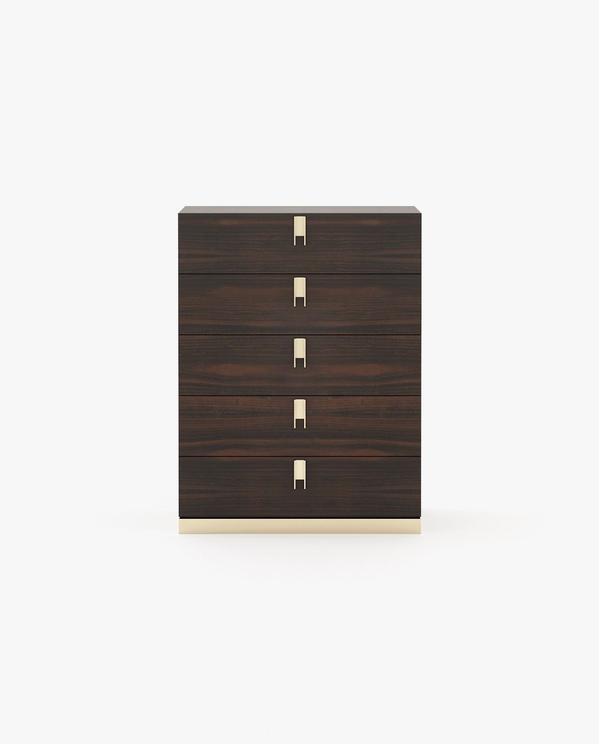 Laskasas EMILY Tallboy Chest of Drawers Smoked Eucalyptus Veneer Matte - Araco Interiors