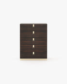 Laskasas EMILY Tallboy Chest of Drawers Smoked Eucalyptus Veneer Matte - Araco Interiors