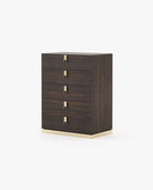 Laskasas EMILY Tallboy Chest of Drawers Smoked Eucalyptus Veneer Matte - Araco Interiors