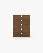 Laskasas EMILY Tallboy Chest of Drawers Walnut Veneer Matte - Araco Interiors