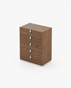 Laskasas EMILY Tallboy Chest of Drawers Walnut Veneer Matte - Araco Interiors