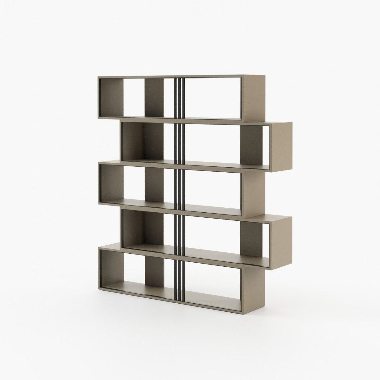 Laskasas EMY Bookcase & Shelving Beige Grey Lacquer Matte - Araco Interiors