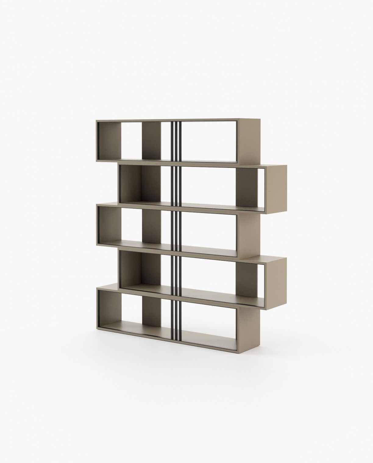 Laskasas EMY Bookcase & Shelving Beige Grey Lacquer Matte - Araco Interiors