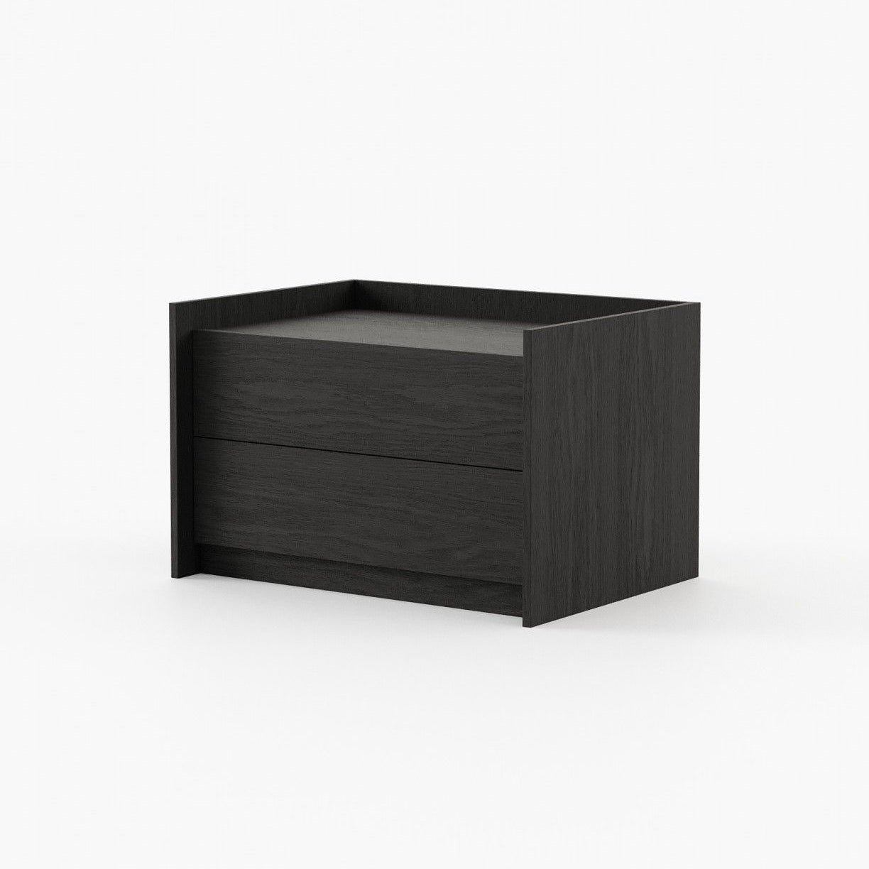 Laskasas ENDY Bedside Cabinet & Table Black Ash Veneer Matte - Araco Interiors