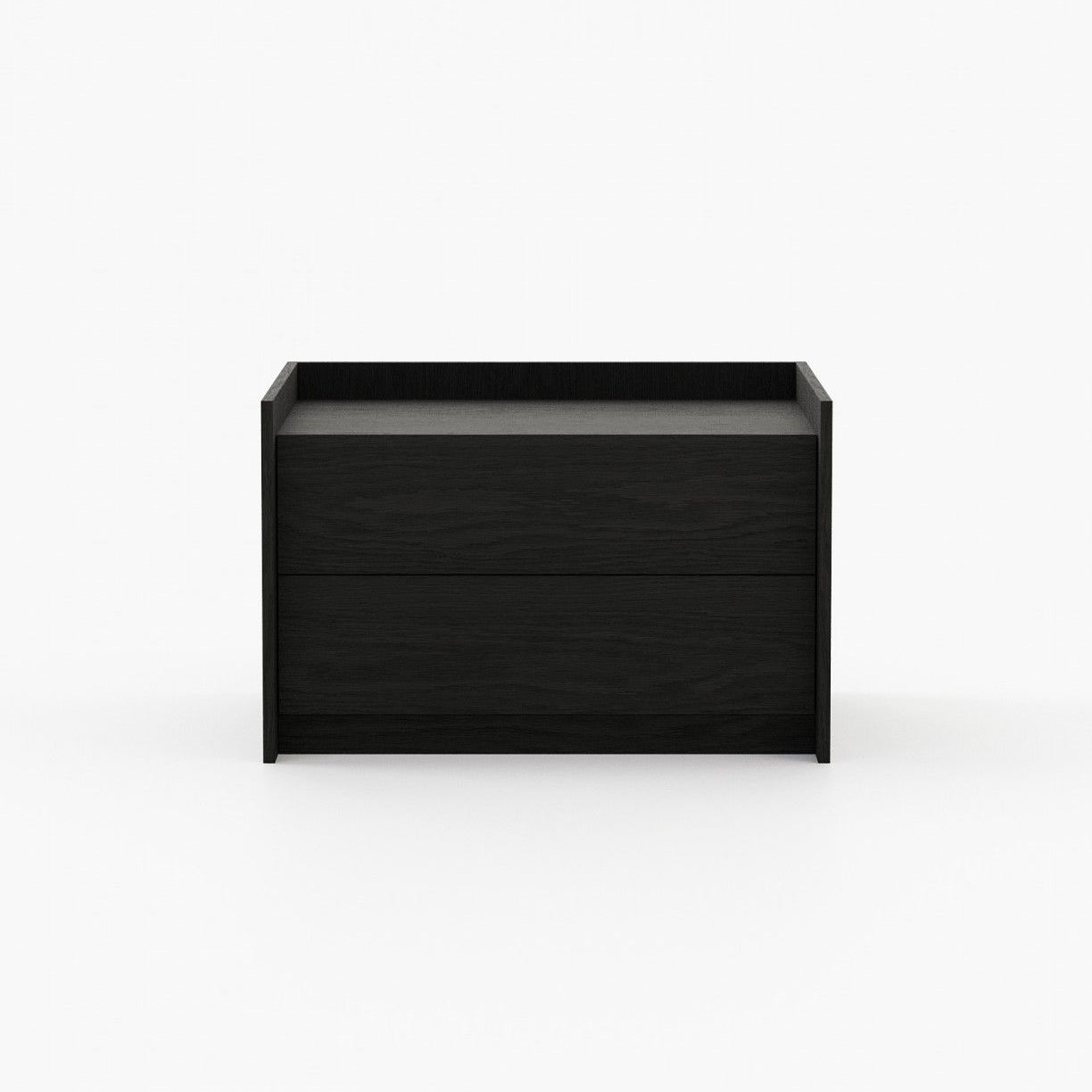 Laskasas ENDY Bedside Cabinet & Table Black Ash Veneer Matte - Araco Interiors