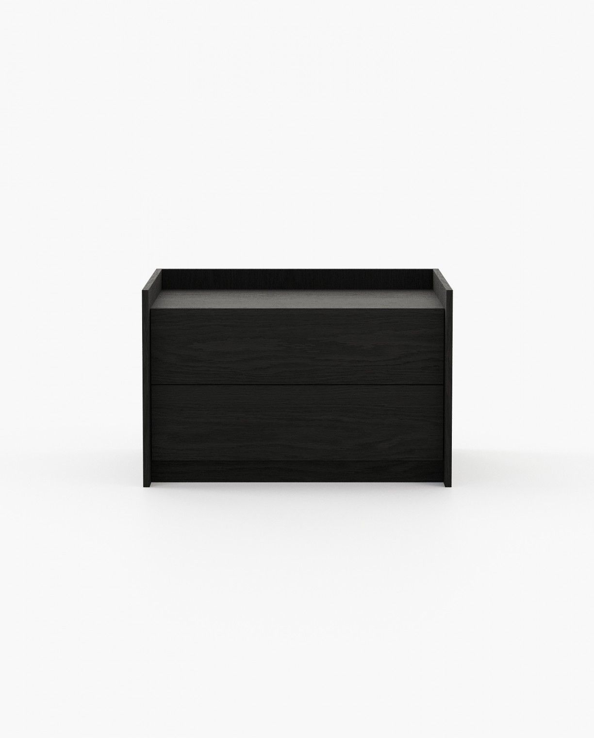 Laskasas ENDY Bedside Cabinet & Table Black Ash Veneer Matte - Araco Interiors