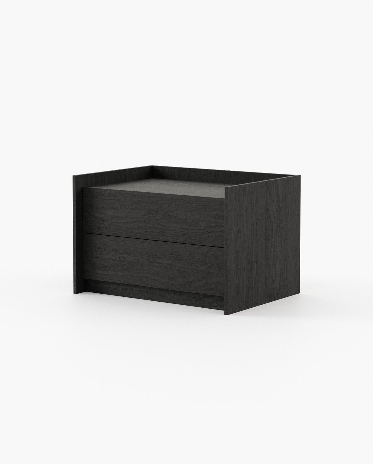 Laskasas ENDY Bedside Cabinet & Table Black Ash Veneer Matte - Araco Interiors