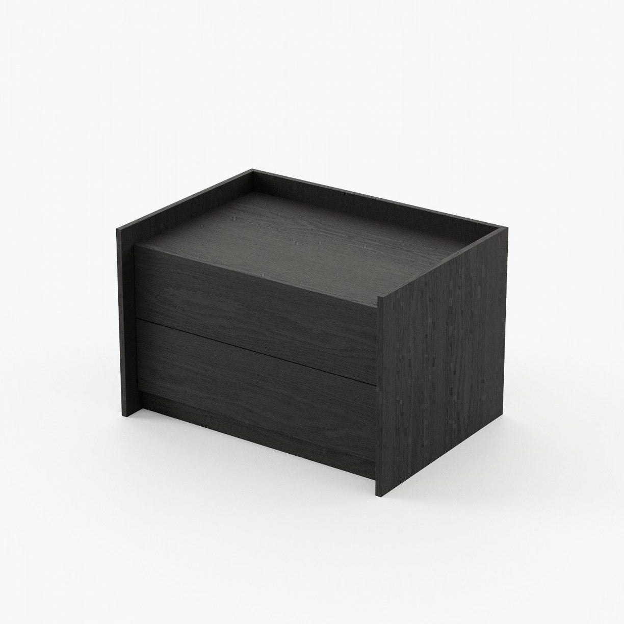 Laskasas ENDY Bedside Cabinet & Table Black Ash Veneer Matte - Araco Interiors
