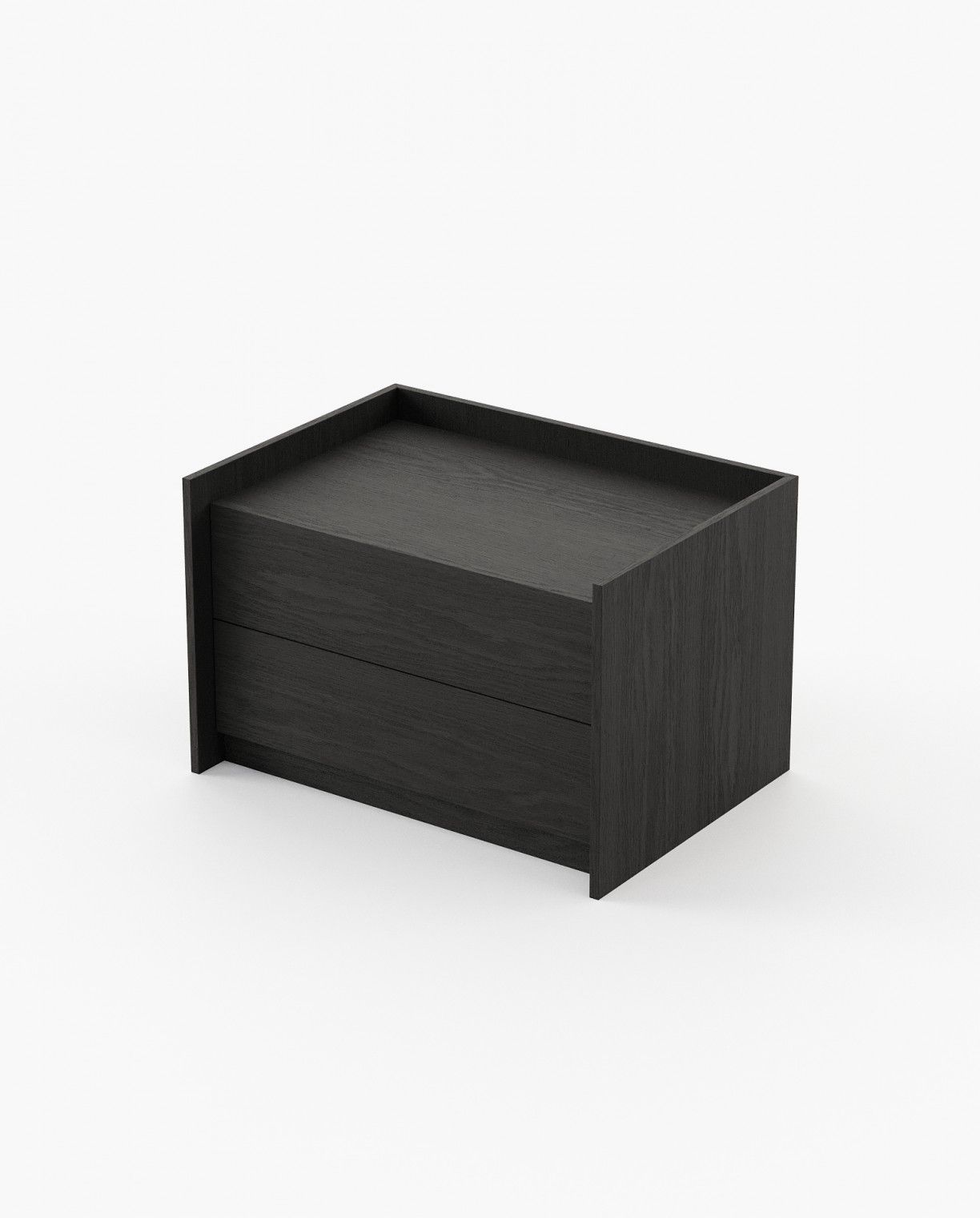Laskasas ENDY Bedside Cabinet & Table Black Ash Veneer Matte - Araco Interiors