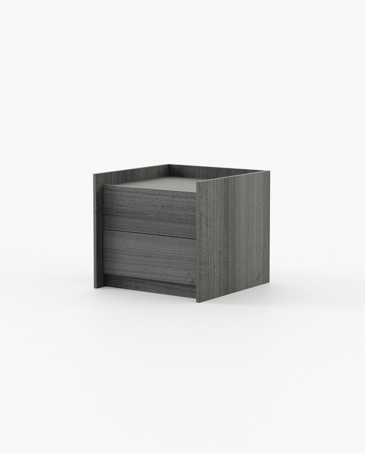 Laskasas ENDY Bedside Cabinet & Table Grey Eucalyptus Veneer Matte - Araco Interiors