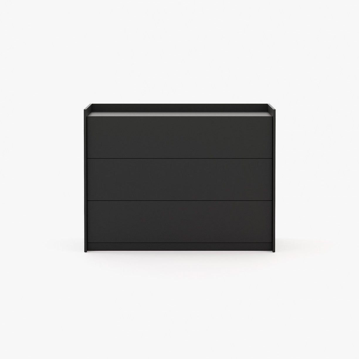 Laskasas ENDY Set of 3 Chest of Drawers Black Lacquer Matte - Araco Interiors