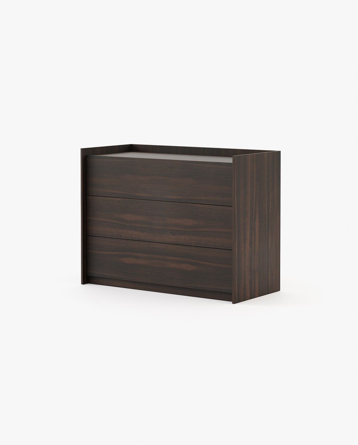 Laskasas ENDY Set of 3 Chest of Drawers Walnut Veneer Matte - Araco Interiors
