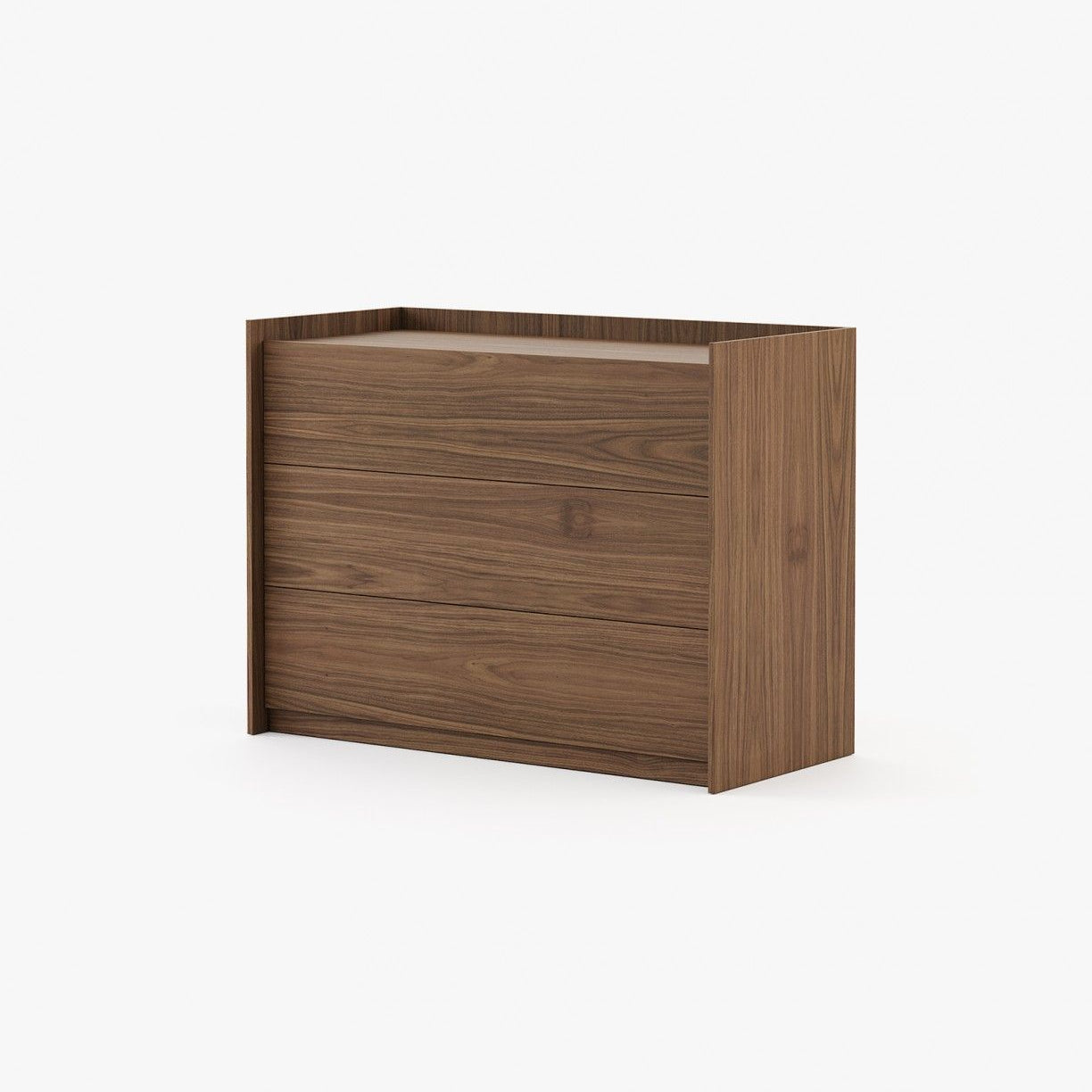 Laskasas ENDY Set of 3 Chest of Drawers Walnut Veneer Matte - Araco Interiors