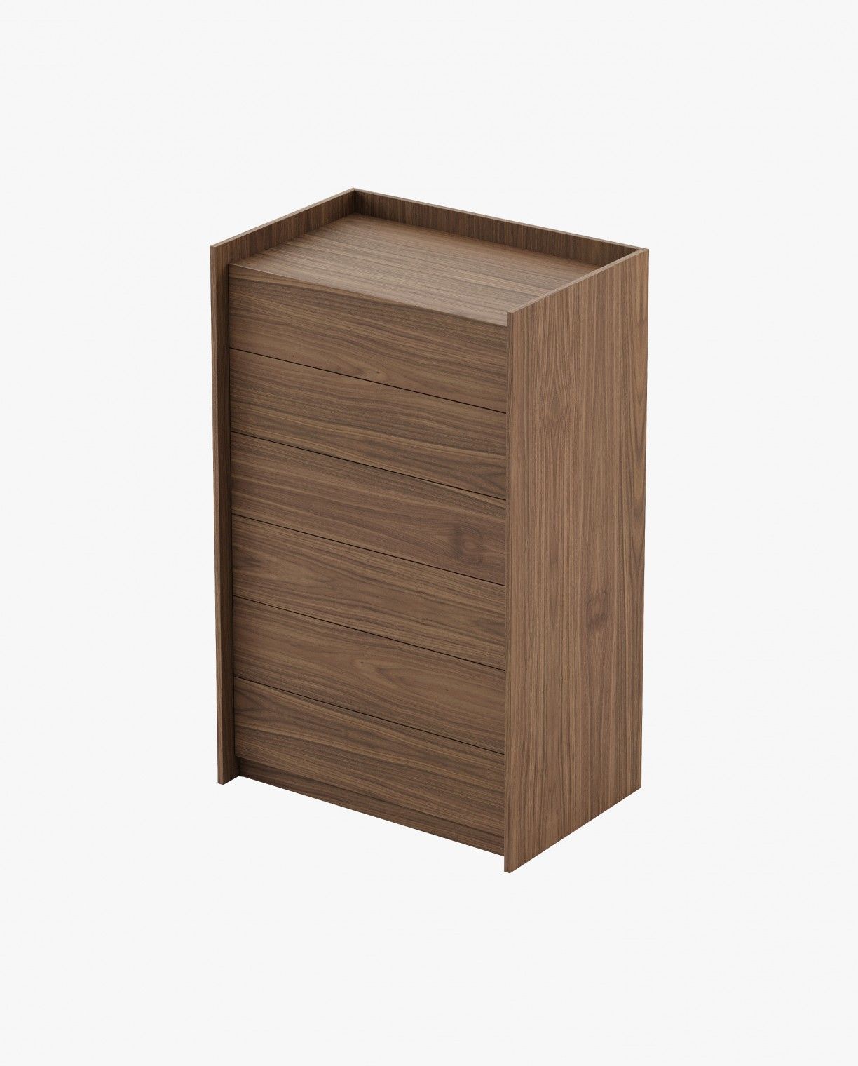 Laskasas ENDY Tallboy Chest of Drawers Walnut Veneer Matte - Araco Interiors