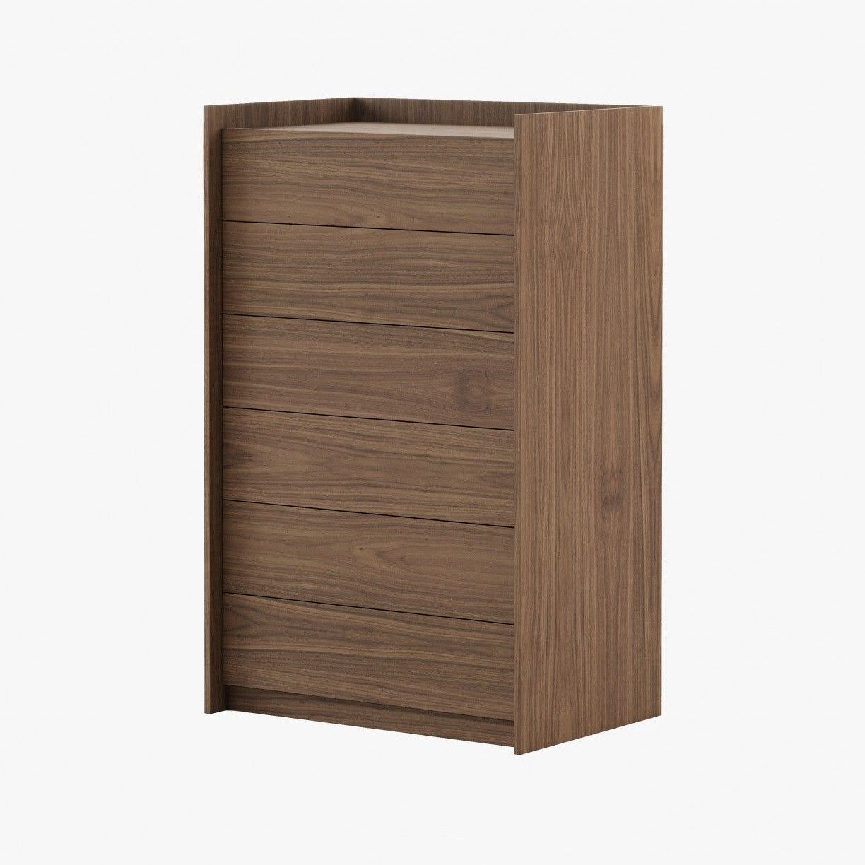 Laskasas ENDY Tallboy Chest of Drawers Walnut Veneer Matte - Araco Interiors